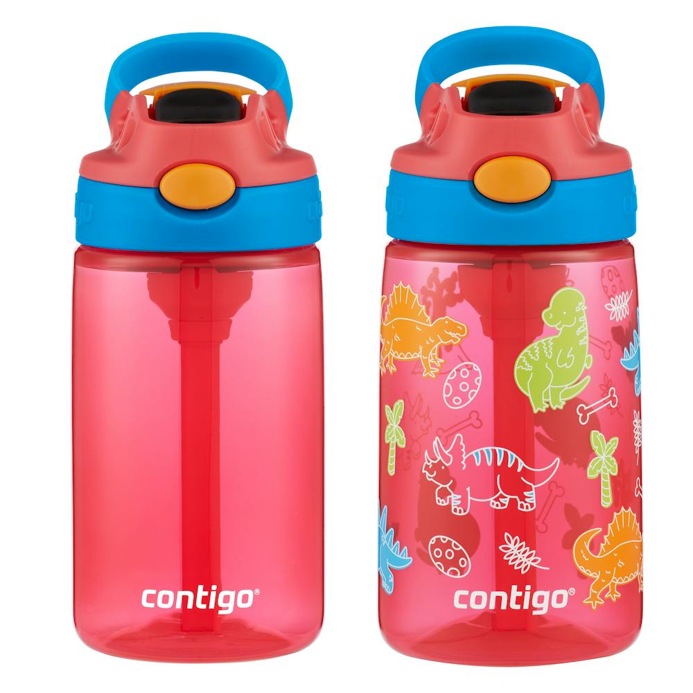 Contigo® Kids Water Bottle with Redesigned AUTOSPOUT® Straw, 14 oz, 2 pack ·A