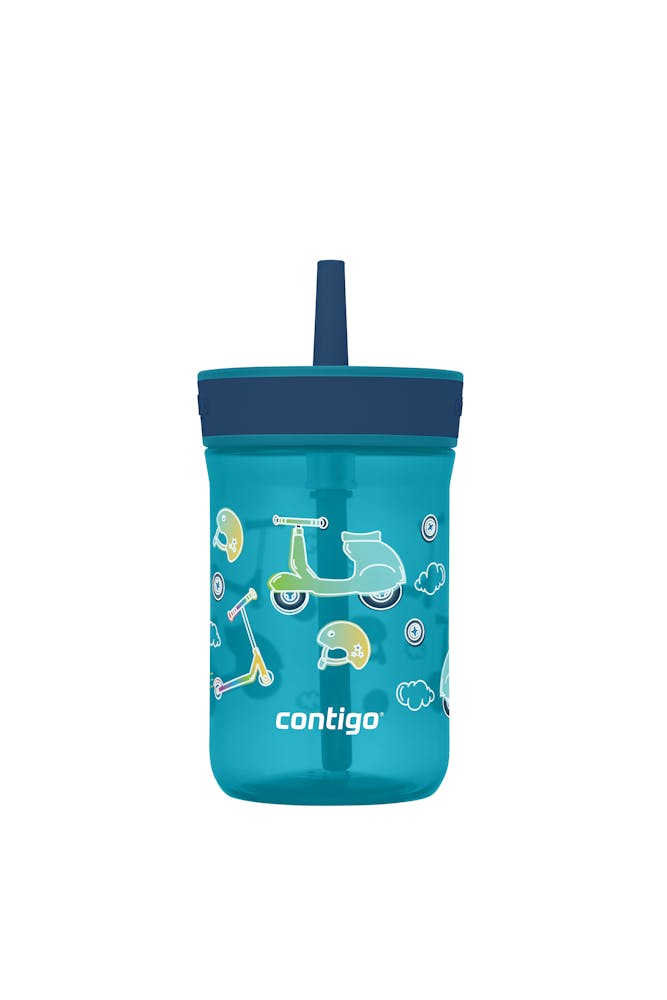 Contigo® Kids’ Leighton Straw Tumbler with Spill-Proof Leak-Proof Lid, 14oz ·D