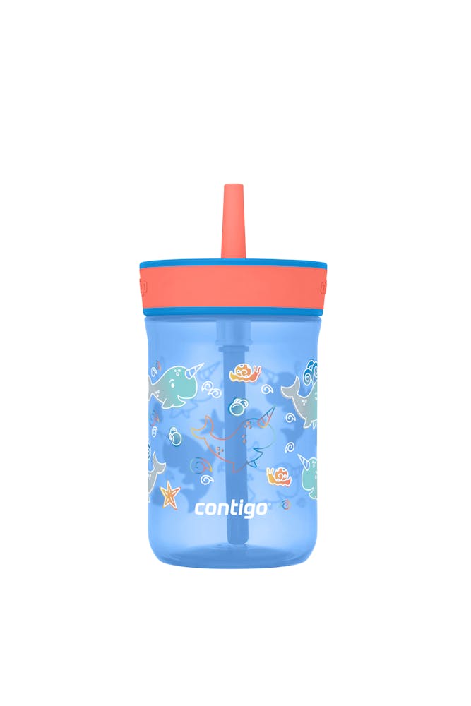 Contigo® Kids’ Leighton Straw Tumbler with Spill-Proof Leak-Proof Lid, 14oz ※